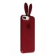 Newface iPhone XS Max Kılıf Rabbit Simli Silikon - Bordo Newface iPhone XS Max Kılıf Rabbit Simli Silikon - Bordo
