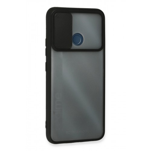 Newface Realme C25 Kılıf Palm Buzlu Kamera Sürgülü Silikon - Siyah Newface Realme C25 Kılıf Palm Buzlu Kamera Sürgülü Silikon - Siyah