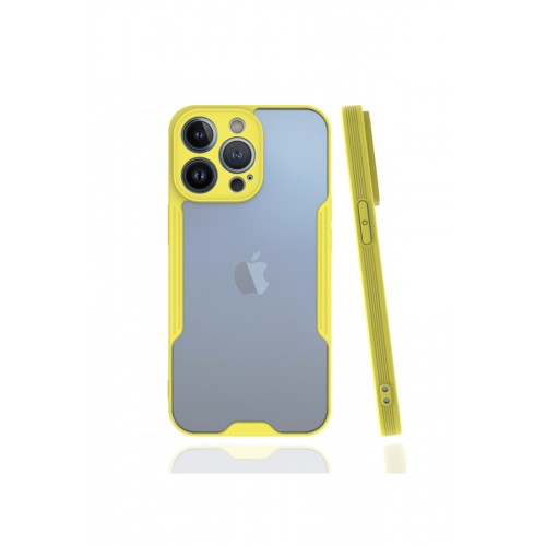 Newface iPhone 13 Pro Kılıf Platin Silikon - Sarı Newface iPhone 13 Pro Kılıf Platin Silikon - Sarı
