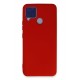 Newface Realme C15 Kılıf Nano içi Kadife Silikon - Kırmızı Newface Realme C15 Kılıf Nano içi Kadife Silikon - Kırmızı