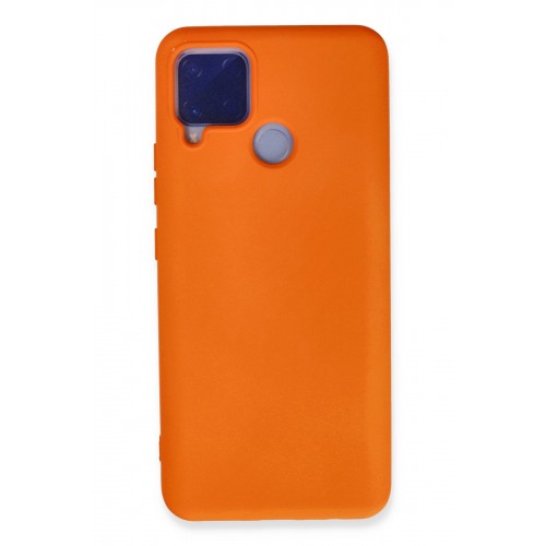 Newface Realme C15 Kılıf Nano içi Kadife Silikon - Turuncu Newface Realme C15 Kılıf Nano içi Kadife Silikon - Turuncu