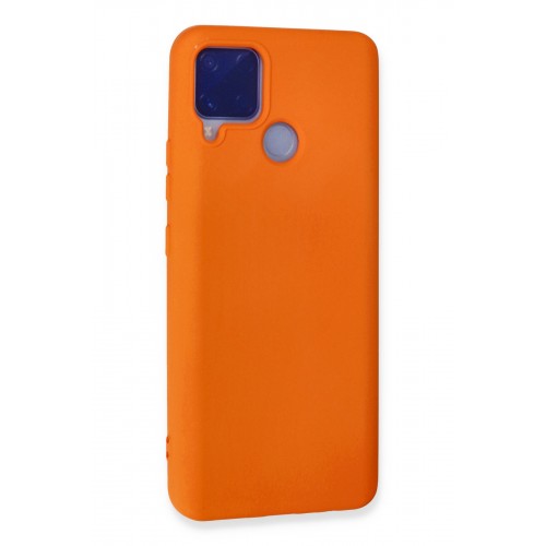 Newface Realme C15 Kılıf Nano içi Kadife Silikon - Turuncu Newface Realme C15 Kılıf Nano içi Kadife Silikon - Turuncu