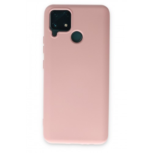 Newface Realme C15 Kılıf Nano içi Kadife Silikon - Pudra Newface Realme C15 Kılıf Nano içi Kadife Silikon - Pudra