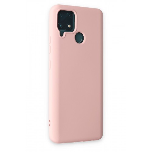 Newface Realme C15 Kılıf Nano içi Kadife Silikon - Pudra Newface Realme C15 Kılıf Nano içi Kadife Silikon - Pudra