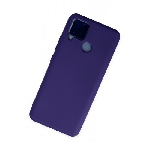 Newface Realme C15 Kılıf Nano içi Kadife Silikon - Mor Newface Realme C15 Kılıf Nano içi Kadife Silikon - Mor