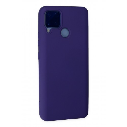 Newface Realme C15 Kılıf Nano içi Kadife Silikon - Mor Newface Realme C15 Kılıf Nano içi Kadife Silikon - Mor
