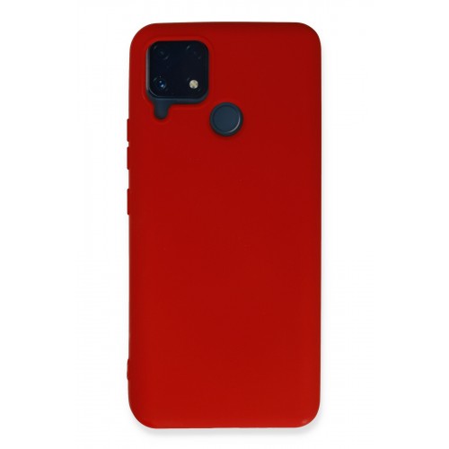 Newface Realme C25 Kılıf Nano içi Kadife Silikon - Kırmızı Newface Realme C25 Kılıf Nano içi Kadife Silikon - Kırmızı