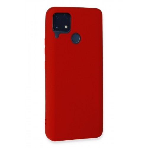 Newface Realme C25 Kılıf Nano içi Kadife Silikon - Kırmızı Newface Realme C25 Kılıf Nano içi Kadife Silikon - Kırmızı