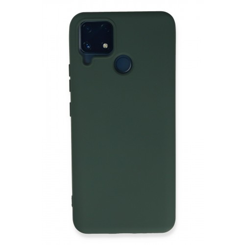 Newface Realme C25 Kılıf Nano içi Kadife Silikon - Koyu Yeşil Newface Realme C25 Kılıf Nano içi Kadife Silikon - Koyu Yeşil