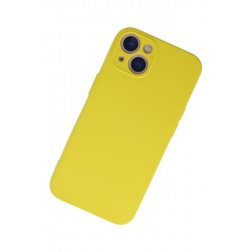 Newface iPhone 13 Kılıf Nano içi Kadife Silikon - Sarı Newface iPhone 13 Kılıf Nano içi Kadife Silikon - Sarı