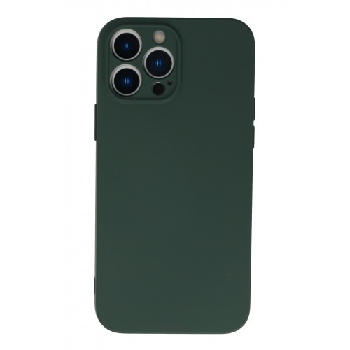 Newface iPhone 13 Pro Kılıf Nano içi Kadife Silikon - Koyu Yeşil Newface iPhone 13 Pro Kılıf Nano içi Kadife Silikon - Koyu Yeşil