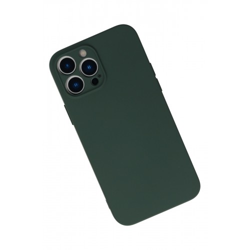 Newface iPhone 13 Pro Kılıf Nano içi Kadife Silikon - Koyu Yeşil Newface iPhone 13 Pro Kılıf Nano içi Kadife Silikon - Koyu Yeşil