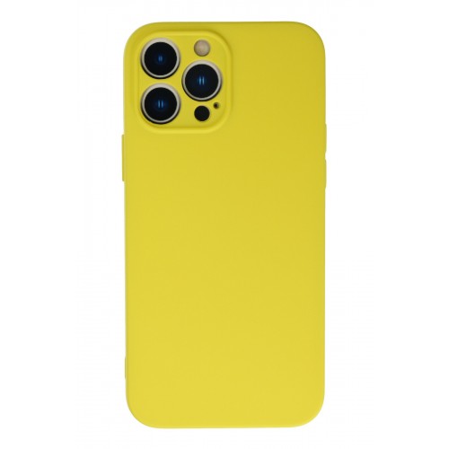 Newface iPhone 13 Pro Max Kılıf Nano içi Kadife Silikon - Sarı Newface iPhone 13 Pro Max Kılıf Nano içi Kadife Silikon - Sarı