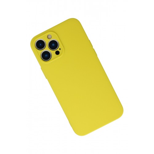 Newface iPhone 13 Pro Max Kılıf Nano içi Kadife Silikon - Sarı Newface iPhone 13 Pro Max Kılıf Nano içi Kadife Silikon - Sarı