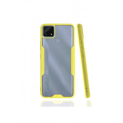 Newface Realme C25 Kılıf Platin Silikon - Sarı Newface Realme C25 Kılıf Platin Silikon - Sarı