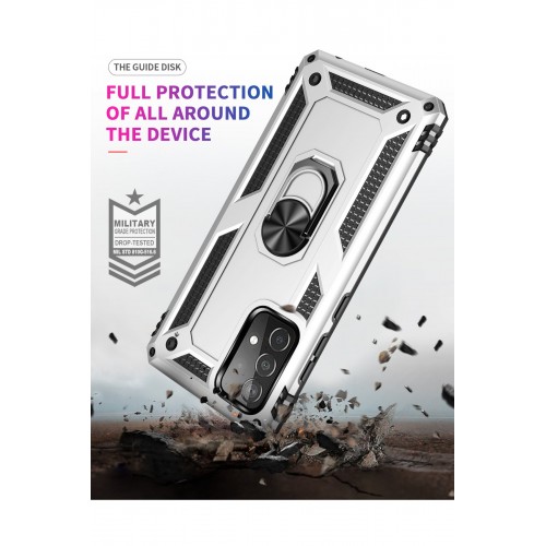 Newface Samsung Galaxy A52S Kılıf Sofya Yüzüklü Silikon Kapak - Gümüş Newface Samsung Galaxy A52S Kılıf Sofya Yüzüklü Silikon Kapak - Gümüş