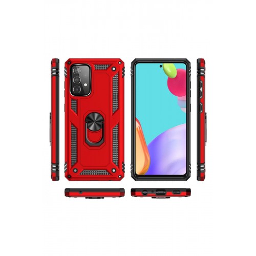 Newface Samsung Galaxy A52S Kılıf Sofya Yüzüklü Silikon Kapak - Kırmızı Newface Samsung Galaxy A52S Kılıf Sofya Yüzüklü Silikon Kapak - Kırmızı