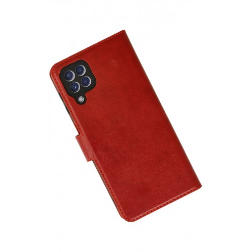 Newface Samsung Galaxy M22 Kılıf Trend S Plus Kapaklı Kılıf - Kırmızı Newface Samsung Galaxy M22 Kılıf Trend S Plus Kapaklı Kılıf - Kırmızı