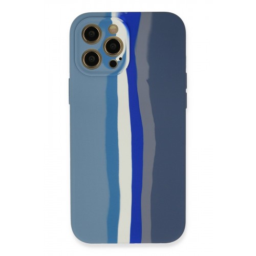 Newface iPhone 12 Pro Kılıf Ebruli Lansman Silikon - Mavi-Gri Newface iPhone 12 Pro Kılıf Ebruli Lansman Silikon - Mavi-Gri
