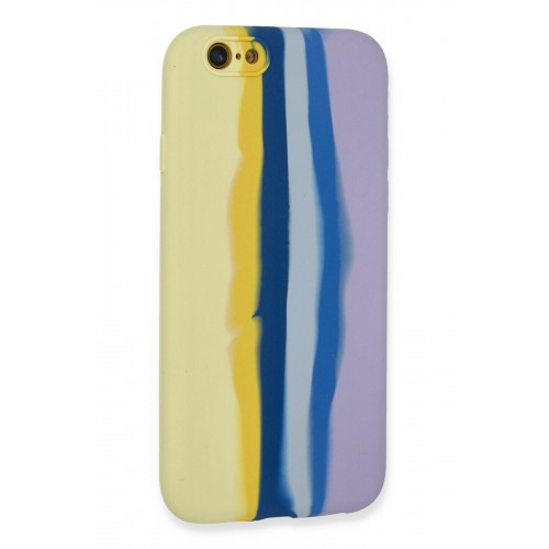 Newface iPhone 6 Kılıf Ebruli Lansman Silikon - Sarı-Lila Newface iPhone 6 Kılıf Ebruli Lansman Silikon - Sarı-Lila