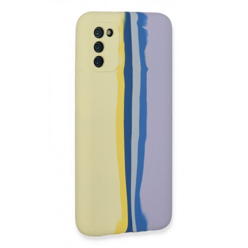 Newface Samsung Galaxy A02S Kılıf Ebruli Lansman Silikon - Sarı-Lila Newface Samsung Galaxy A02S Kılıf Ebruli Lansman Silikon - Sarı-Lila
