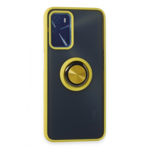 Newface Oppo A16 Kılıf Montreal Yüzüklü Silikon Kapak - Sarı Newface Oppo A16 Kılıf Montreal Yüzüklü Silikon Kapak - Sarı