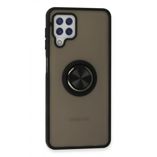 Newface Samsung Galaxy M32 Kılıf Montreal Yüzüklü Silikon Kapak - Siyah Newface Samsung Galaxy M32 Kılıf Montreal Yüzüklü Silikon Kapak - Siyah