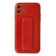 Newface iPhone 12 Kılıf Coco Karbon Standlı Kapak - Kırmızı Newface iPhone 12 Kılıf Coco Karbon Standlı Kapak - Kırmızı