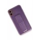 Newface iPhone 12 Kılıf Coco Karbon Standlı Kapak - Mor Newface iPhone 12 Kılıf Coco Karbon Standlı Kapak - Mor