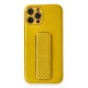 Newface iPhone 12 Pro Max Kılıf Coco Karbon Standlı Kapak - Sarı Newface iPhone 12 Pro Max Kılıf Coco Karbon Standlı Kapak - Sarı