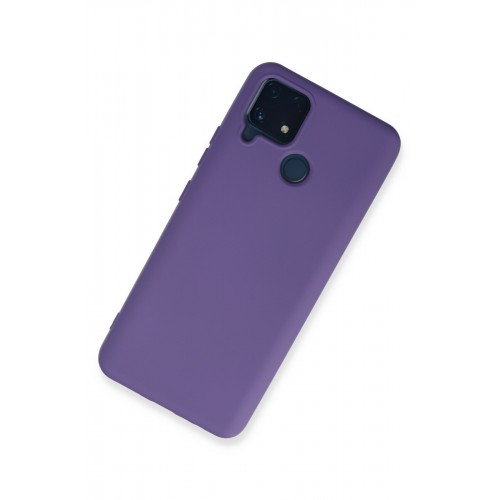 Newface Realme C25s Kılıf Nano içi Kadife Silikon - Mor Newface Realme C25s Kılıf Nano içi Kadife Silikon - Mor