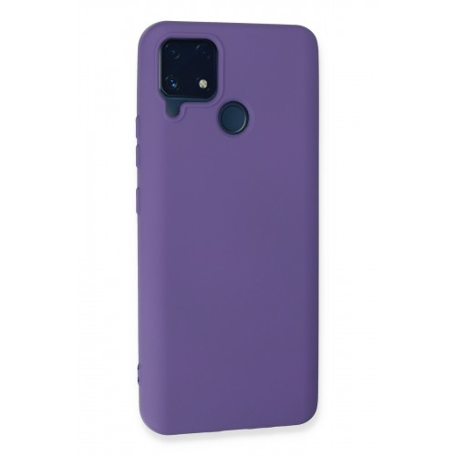 Newface Realme C25s Kılıf Nano içi Kadife Silikon - Mor Newface Realme C25s Kılıf Nano içi Kadife Silikon - Mor