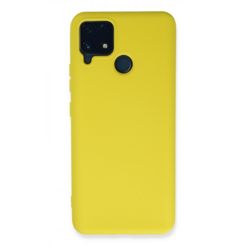 Newface Realme C25s Kılıf Nano içi Kadife Silikon - Sarı Newface Realme C25s Kılıf Nano içi Kadife Silikon - Sarı