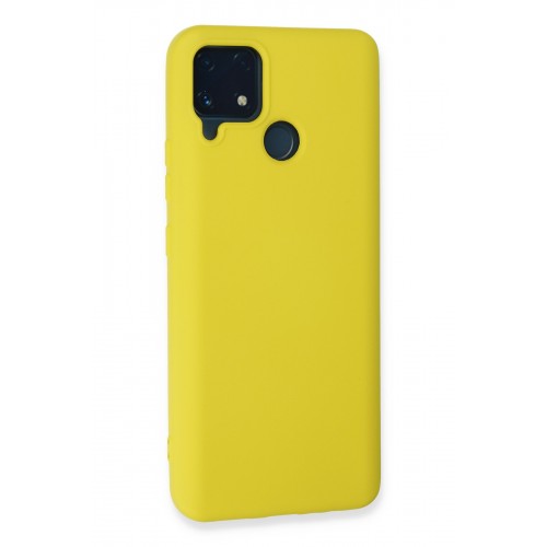 Newface Realme C25s Kılıf Nano içi Kadife Silikon - Sarı Newface Realme C25s Kılıf Nano içi Kadife Silikon - Sarı