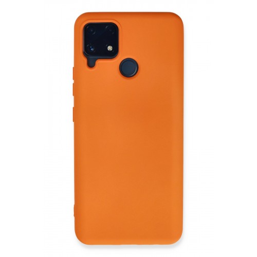 Newface Realme C25s Kılıf Nano içi Kadife Silikon - Turuncu Newface Realme C25s Kılıf Nano içi Kadife Silikon - Turuncu