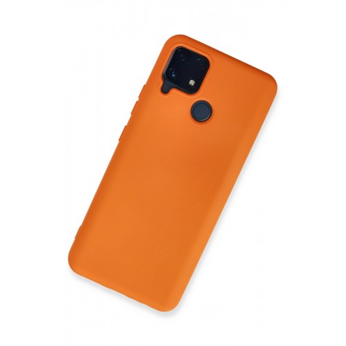 Newface Realme C25s Kılıf Nano içi Kadife Silikon - Turuncu Newface Realme C25s Kılıf Nano içi Kadife Silikon - Turuncu