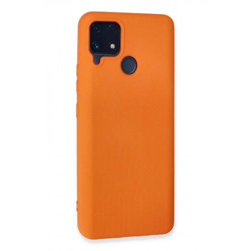 Newface Realme C25s Kılıf Nano içi Kadife Silikon - Turuncu Newface Realme C25s Kılıf Nano içi Kadife Silikon - Turuncu