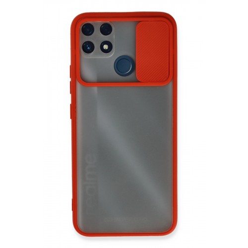 Newface Realme C25s Kılıf Palm Buzlu Kamera Sürgülü Silikon - Kırmızı Newface Realme C25s Kılıf Palm Buzlu Kamera Sürgülü Silikon - Kırmızı