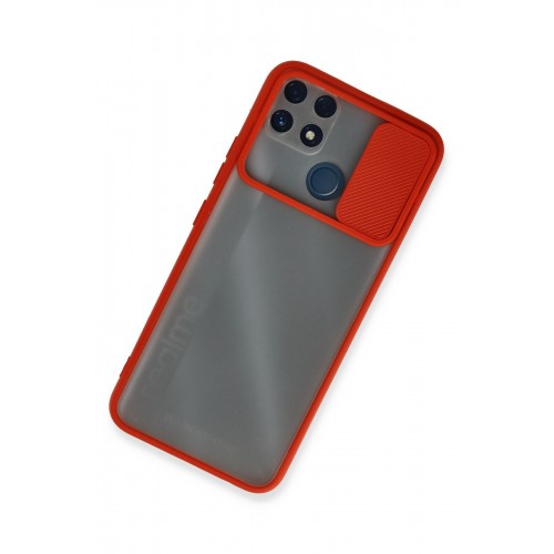 Newface Realme C25s Kılıf Palm Buzlu Kamera Sürgülü Silikon - Kırmızı Newface Realme C25s Kılıf Palm Buzlu Kamera Sürgülü Silikon - Kırmızı