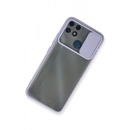Newface Realme C25s Kılıf Palm Buzlu Kamera Sürgülü Silikon - Lila Newface Realme C25s Kılıf Palm Buzlu Kamera Sürgülü Silikon - Lila