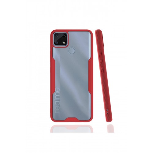 Newface Realme C25s Kılıf Platin Silikon - Kırmızı Newface Realme C25s Kılıf Platin Silikon - Kırmızı