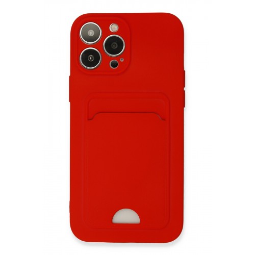 Newface iPhone 13 Pro Max Kılıf Kelvin Kartvizitli Silikon - Kırmızı Newface iPhone 13 Pro Max Kılıf Kelvin Kartvizitli Silikon - Kırmızı