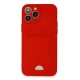 Newface iPhone 13 Pro Max Kılıf Kelvin Kartvizitli Silikon - Kırmızı Newface iPhone 13 Pro Max Kılıf Kelvin Kartvizitli Silikon - Kırmızı