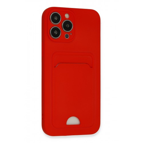 Newface iPhone 13 Pro Max Kılıf Kelvin Kartvizitli Silikon - Kırmızı Newface iPhone 13 Pro Max Kılıf Kelvin Kartvizitli Silikon - Kırmızı