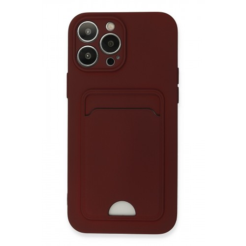 Newface iPhone 13 Pro Max Kılıf Kelvin Kartvizitli Silikon - Bordo Newface iPhone 13 Pro Max Kılıf Kelvin Kartvizitli Silikon - Bordo