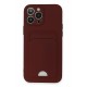 Newface iPhone 13 Pro Max Kılıf Kelvin Kartvizitli Silikon - Bordo Newface iPhone 13 Pro Max Kılıf Kelvin Kartvizitli Silikon - Bordo