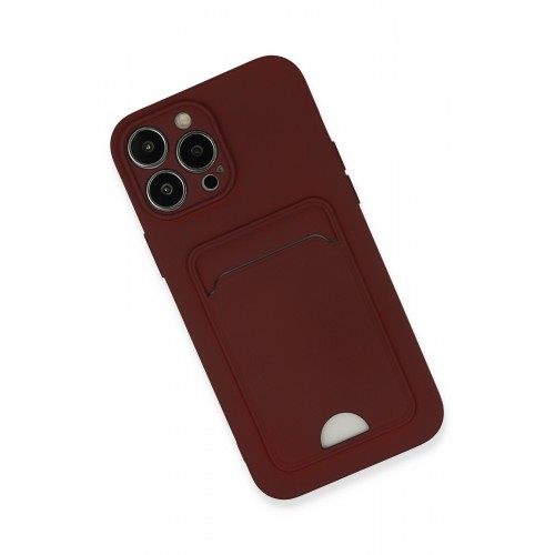 Newface iPhone 13 Pro Max Kılıf Kelvin Kartvizitli Silikon - Bordo Newface iPhone 13 Pro Max Kılıf Kelvin Kartvizitli Silikon - Bordo