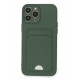 Newface iPhone 13 Pro Max Kılıf Kelvin Kartvizitli Silikon - Koyu Yeşil Newface iPhone 13 Pro Max Kılıf Kelvin Kartvizitli Silikon - Koyu Yeşil