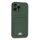 Newface iPhone 13 Pro Max Kılıf Kelvin Kartvizitli Silikon - Koyu Yeşil Newface iPhone 13 Pro Max Kılıf Kelvin Kartvizitli Silikon - Koyu Yeşil