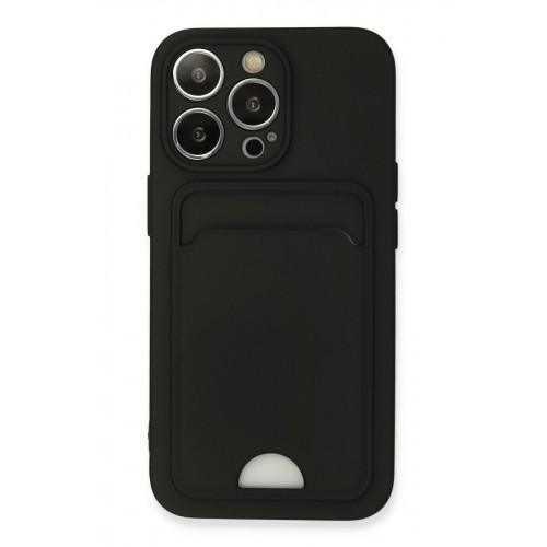 Newface iPhone 13 Pro Kılıf Kelvin Kartvizitli Silikon - Siyah Newface iPhone 13 Pro Kılıf Kelvin Kartvizitli Silikon - Siyah